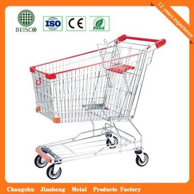 Metal Shopping Trolley Cart with Reasonable Price (JS-TAS08)