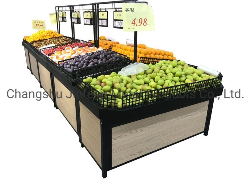 Supermarket Shelf Customized Wooden Shelves for Fruit and Vegetable