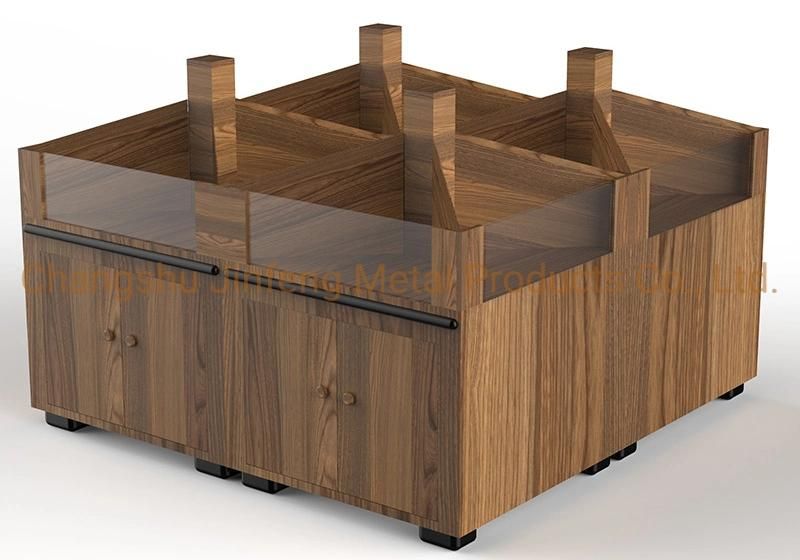 Supermarket Equipment Wooden Display Stand for Dry Food