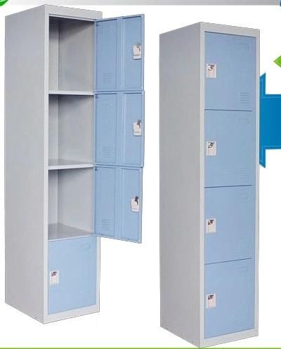 Bedroom Storage Cabinet Locker/Office School Gym Metal 4 Door Steel Locker