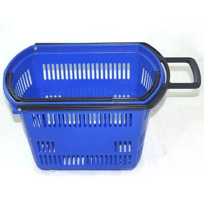 Hot-Sale Supermarket Plastic Shiopping Trolley Basket Plastic Carts