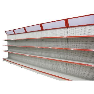 Top Quality Metal Punched Holes Supermarket Display Shelf Shelves