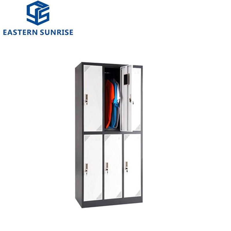 Factory Supply Knock Down Steel 6 Door Locker