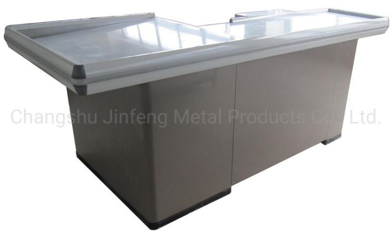 Supermarket Cashier Desk Store Fixture Metal Checkout Counter Jf-Cc-060