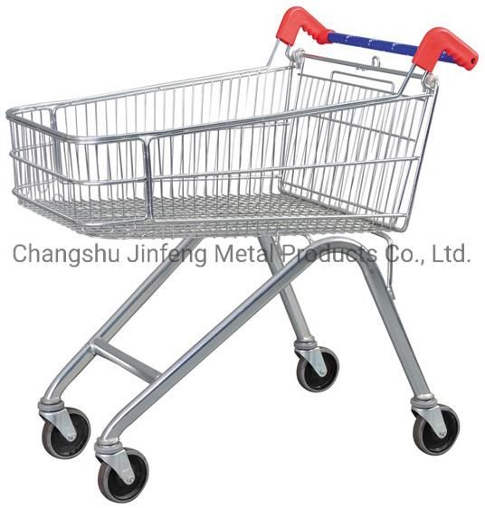 Supermarket Shelf Metal Shopping Carts Trolleys with Wheels