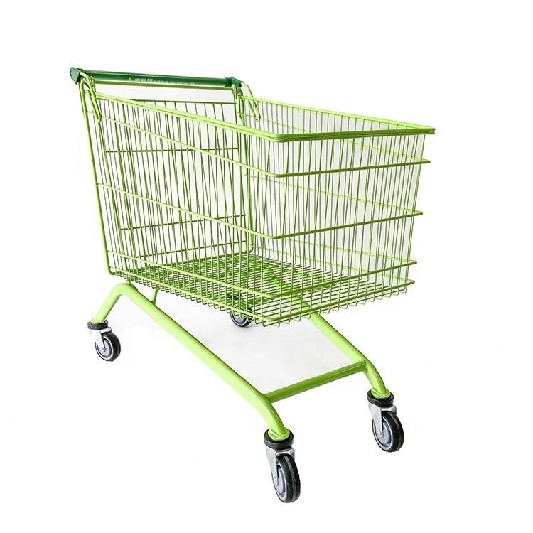 Grocery 175L Heavy Duty Rolling Steel Shopping Trolley