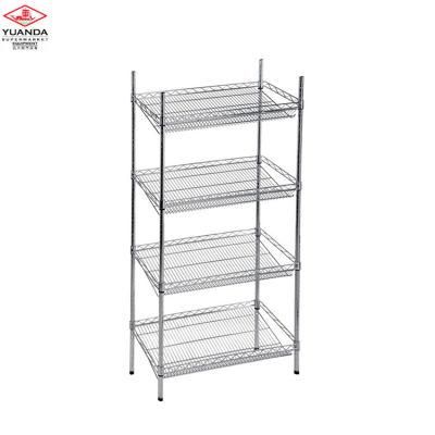 Grocery Store Items Goods Display Chrome Wire Shelf