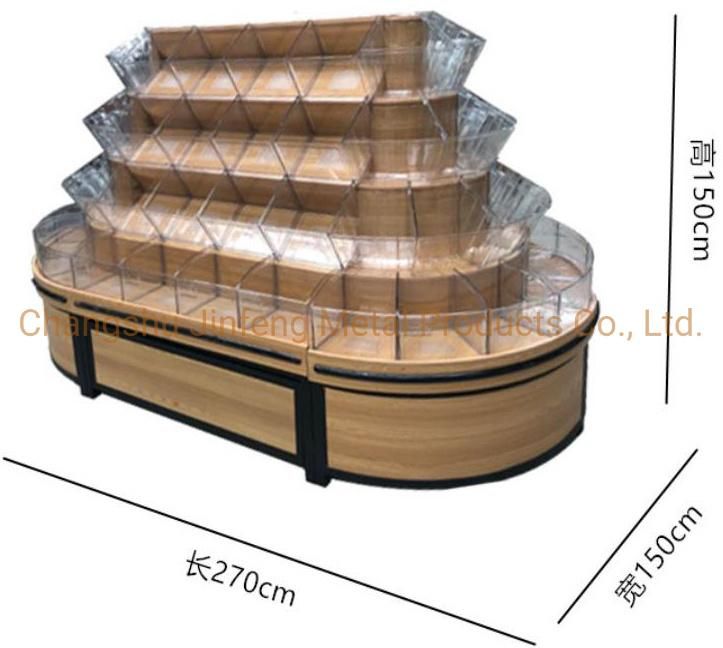 Supermarket Wooden Display Cabinet Bulk Food Bin