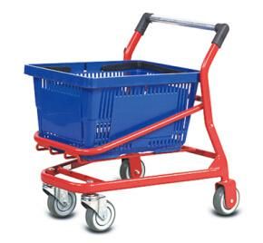 New Design Supermarket Plastic Shopping Trolley Cart Yd-002