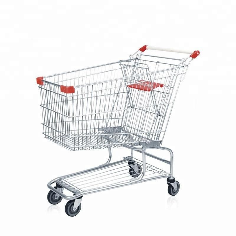 Popular European Style Grocery Shopping Trolley Supermarket Carts