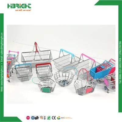 Chrome Plated Mini Kids Metal Mini Grocery Shopping Cart/Wire Shopping Trolley for Fun