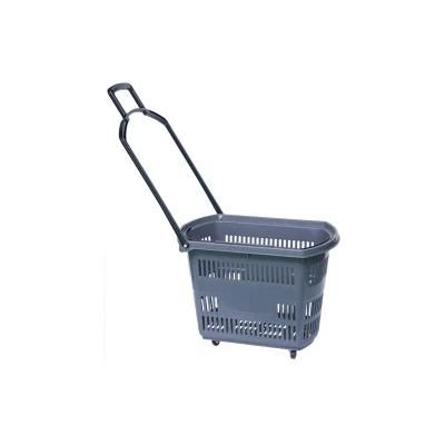 Convenient Small Four-Wheel Trolley Shopping Basket