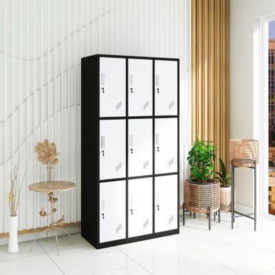 4 Tier 3 Wide Metal Locker, Two Tone