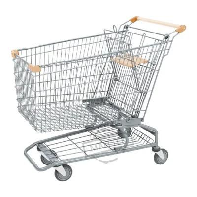 New Design Zinc Plated 180L Supermarket Cart