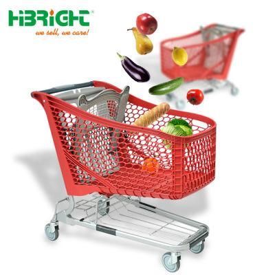 Hypermarket Grocery Supermarket Kids 180L Plastic Shopping Push Cart
