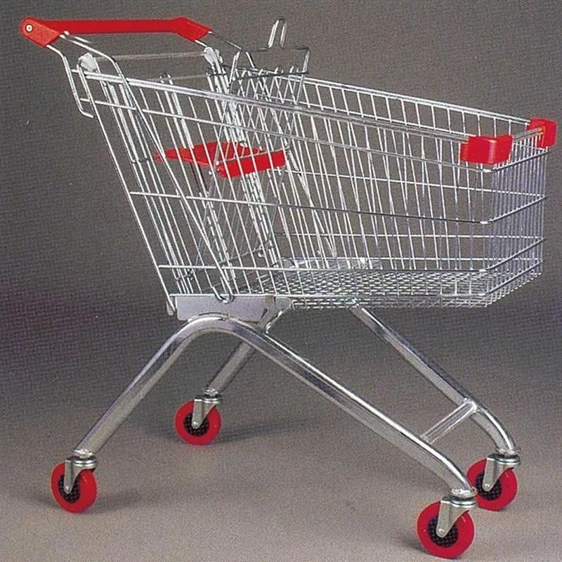 Euro Heavy-Duty Metal Supermarket Trolley Cart