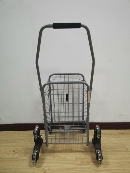 Supermarket Portable Iron Shopping Trolley Foldable Cart
