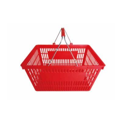 Supermarket Hand Basket with Metal Handles