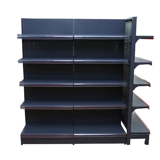 Supermarket Floor Display Stand Shop Stand Metal Shelf Wood Stand