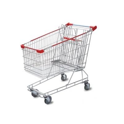 Supermarket Shopping Cart Australian Style Trolley M-Type 212L Four Wheels
