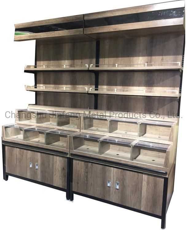 Wooden Retail Store Display Shelving System Supermarket Wooden Shelves /Shopping Mall Display Rack