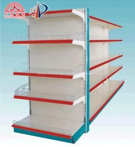 Double Layers Plain Back Panel Supermarket Shelf