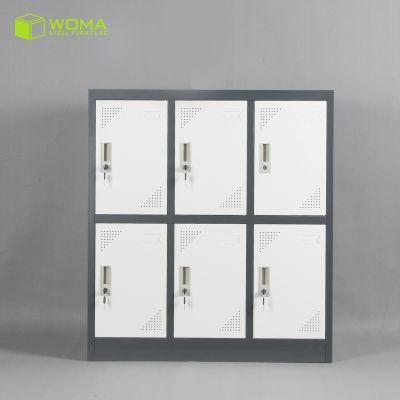 Living Room Storage Metal Iron 6 Door Lockers Steel