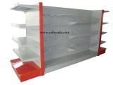 Supermarket Perforated Back Panel Double Sides Shelf