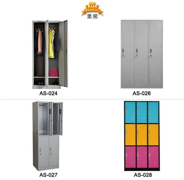 Fas-025 School Furniture 2 Door Staff Metal Clothing Cabinet Steel Locker