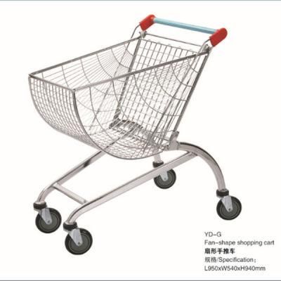 Chrome Plated Metal Shopping Trolley for Supermarket