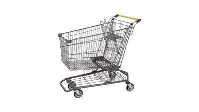 High Quality Galvanized American Metal Shopping Trolley for Hypmarket