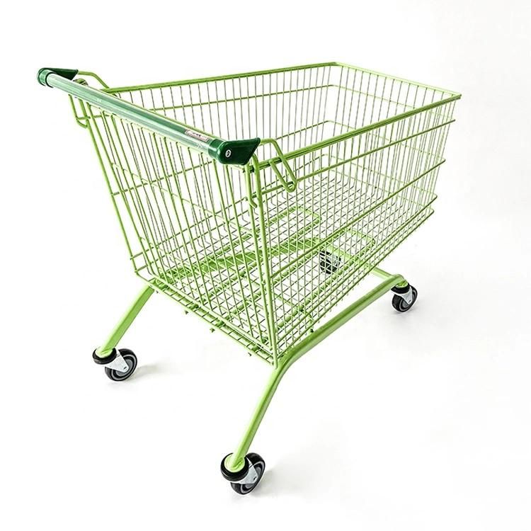 Supermarkets Metal Shopping Carts Shopping Malls Trolleys with Wheels