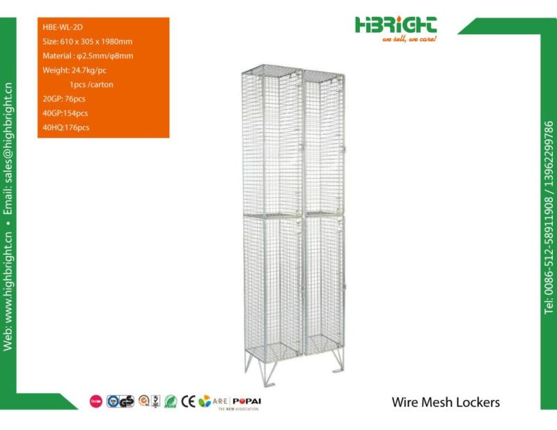 1 to 6 Layers Staff Individual Zinc Plating Welded Steel Metal Mesh Locker