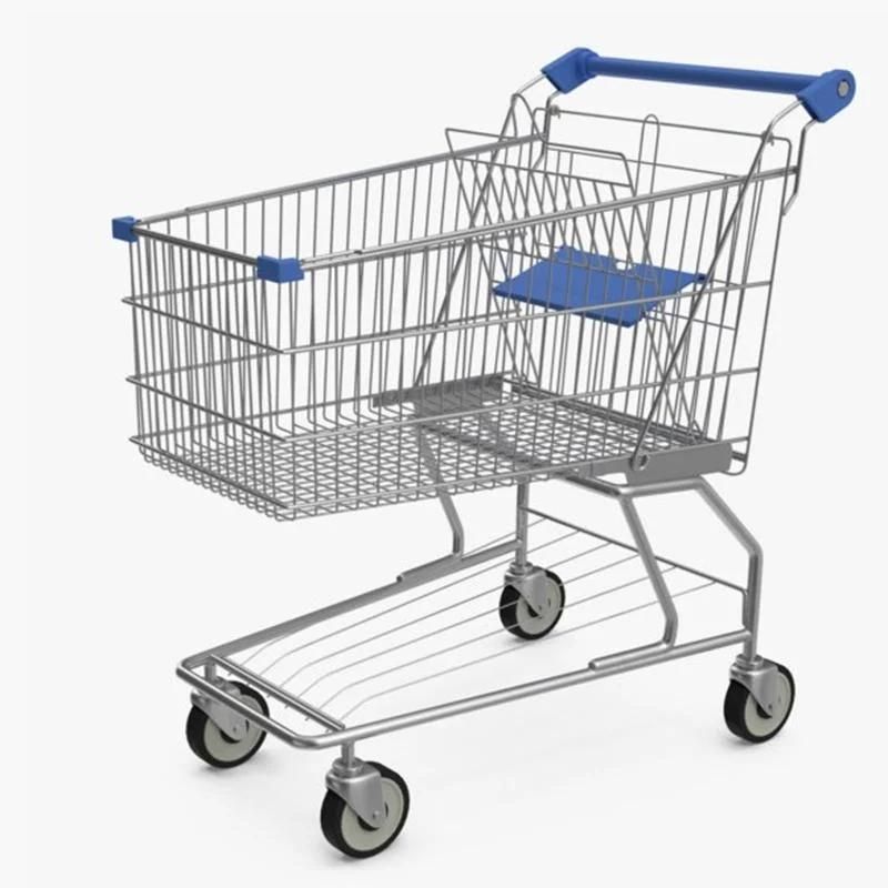 Plastic and Metal Shopping Trolley for Supermarket