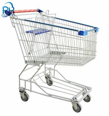 Hot Sale Asia Style 60L-240L Supermarket Trolley Cart Shopping Cart Steel Customized