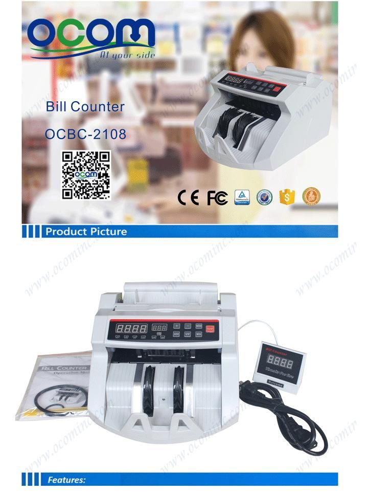 UV and Mg Banknote Cash Currency Bill Counter Machine