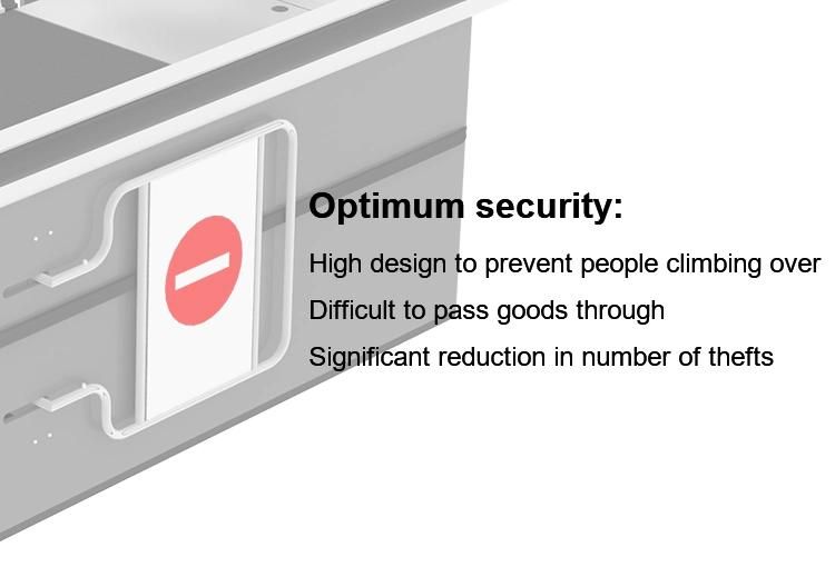 Supermarket Automatic Cash Conveyor Checkout Counters with Swing Gate