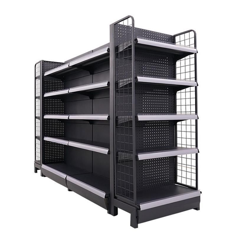 Pegboard Back Panel Supermarket Shelf Multilayer Supermarket Shelves