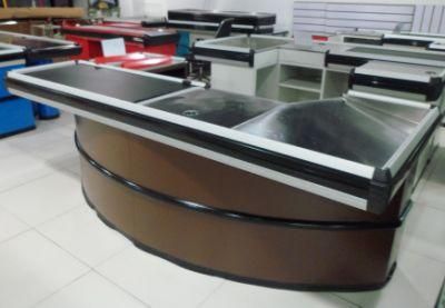 Supermarket Cashier Checkout Counter with Conveyor Belt