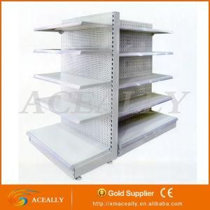 Metal Back Net/Hole Style Single Sided Fixed/Rotary Convenient Store Shelf