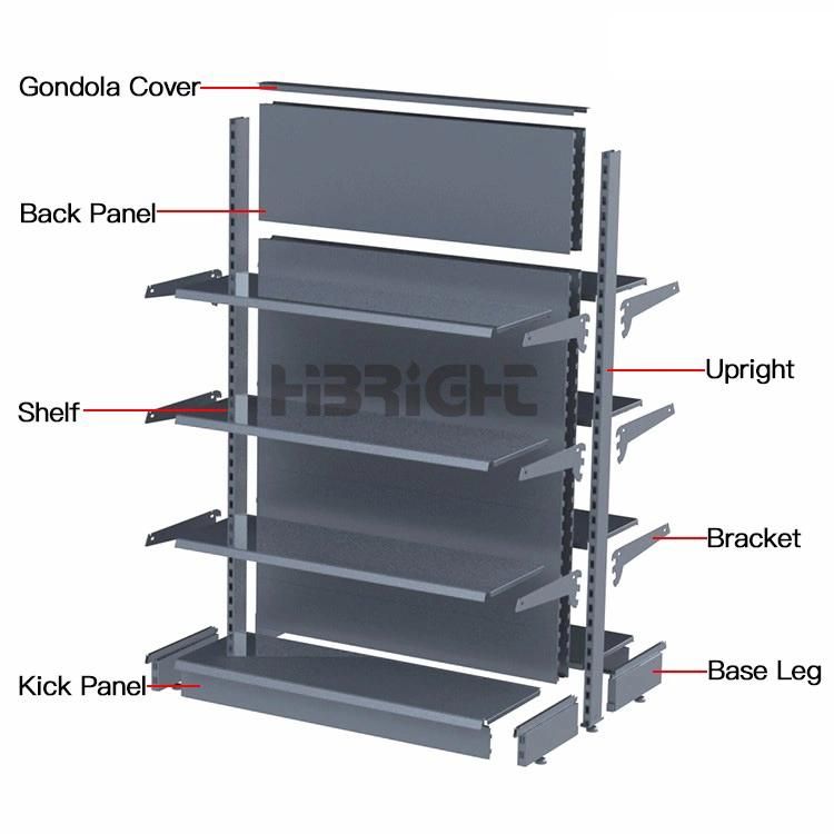 Best Quality Manufacture Supermarket Shelf with Front Fences