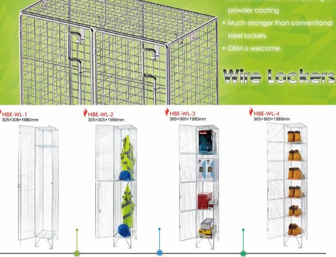 Whosale Storage Wire Mesh Steel Staff Metal Locker