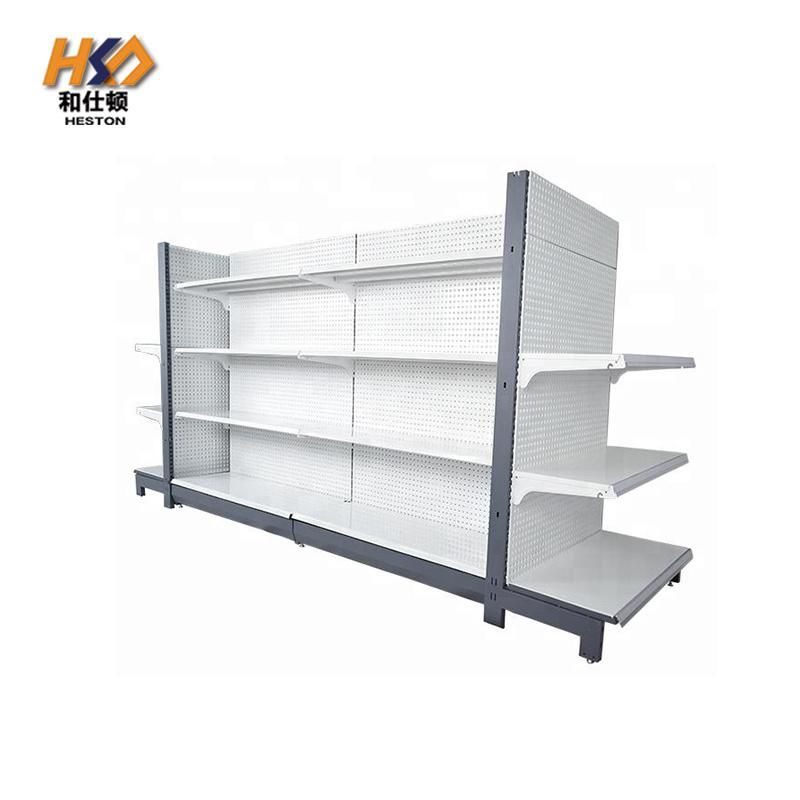 Wholesale High Quality Double Sides Particle Board Gondola Shelving Supermarket Shelves