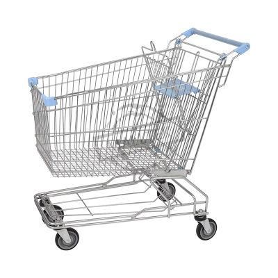 China-Made Supermarket Shopping 150L Metal Cart with Child Seat
