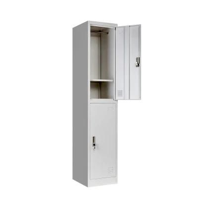 Single 2 Door Storage Cabinet One Tier Compartment Steel Locker