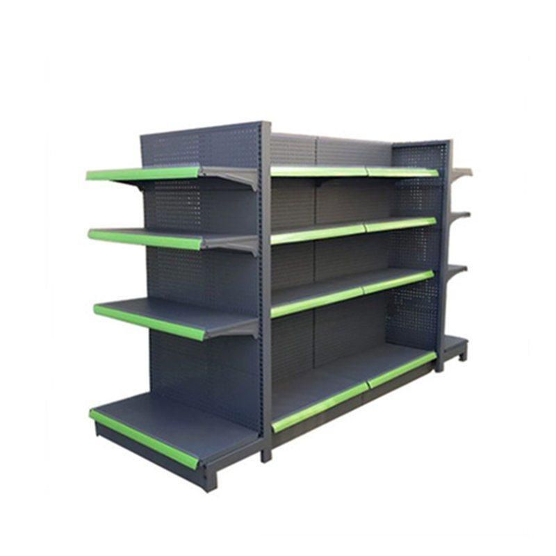China Factory Supplied Top Quality Supermarket Shelves Metal Double Sided Display Rack Supermarket Display