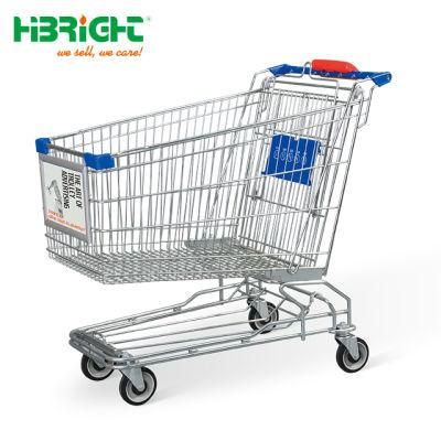 Hot Selling Asian Style Supermarket Trolley Metal Shopping Cart