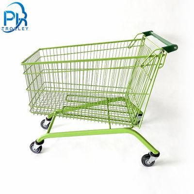 Grocery 175L Heavy Duty Rolling Steel Shopping Trolley