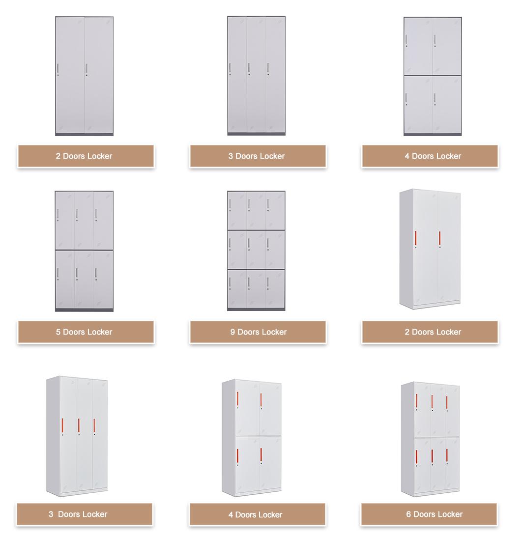 Grey 6 Doors Compartment Steel Locker Cabinet