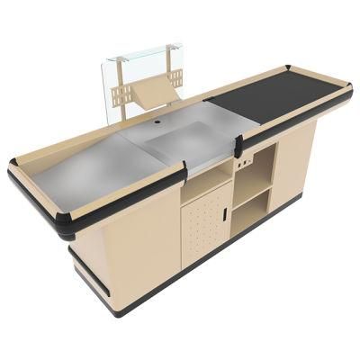 Checkout Counter with Electric Belt for Supermarket